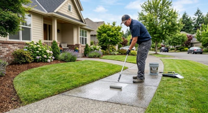 Sidewalk Concrete Sealing in Renton, WA